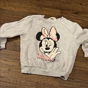 Disney Minnie Mouse Light Gray Kids sweatshirt